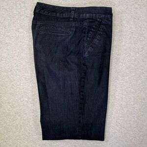 Style & Co Tummy Control Jeans Dark Wash Wide Leg Trouser Denim Blue Womens 12
